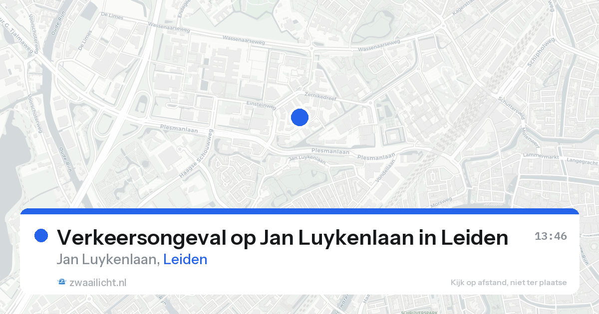 Verkeersongeval op Jan Luykenlaan in Leiden — 25 aug 2026