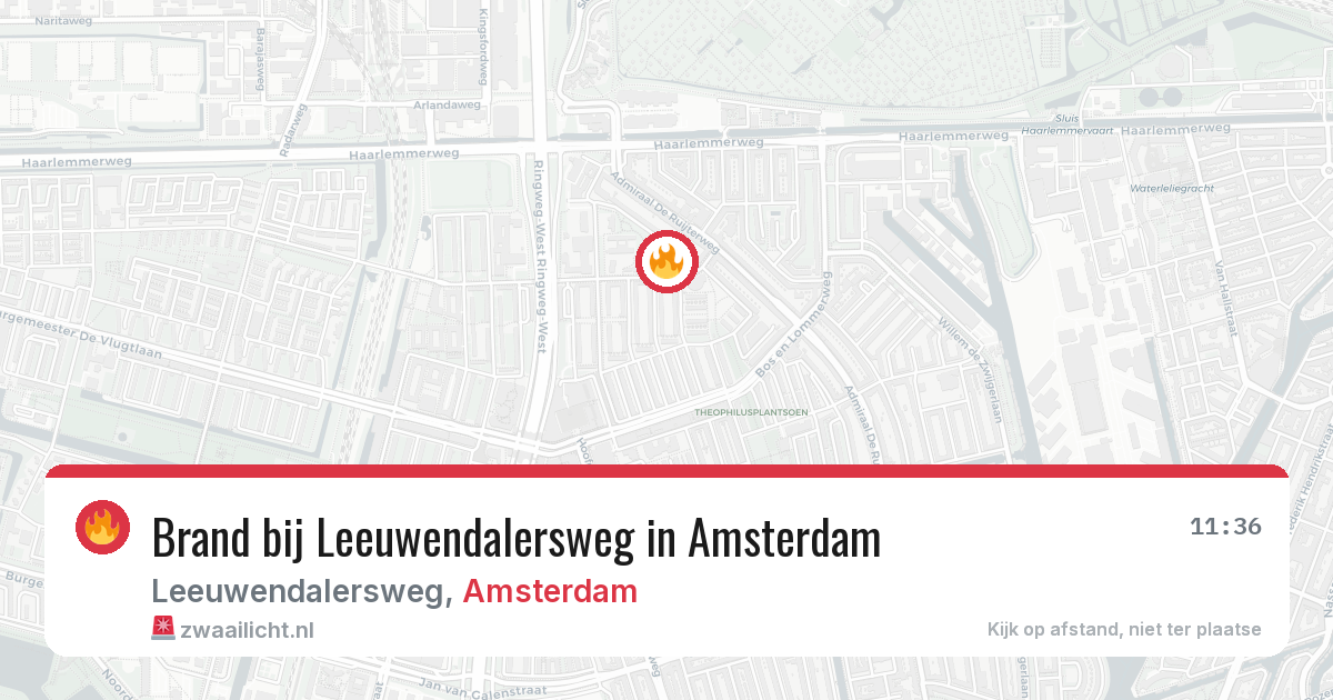 Brand bij Leeuwendalersweg in Amsterdam — 10 apr 2026