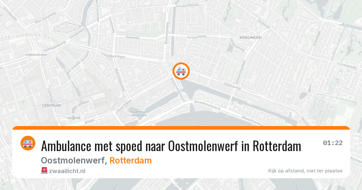 Ambulance met spoed naar Oostmolenwerf in Rotterdam — 13 jun 2026