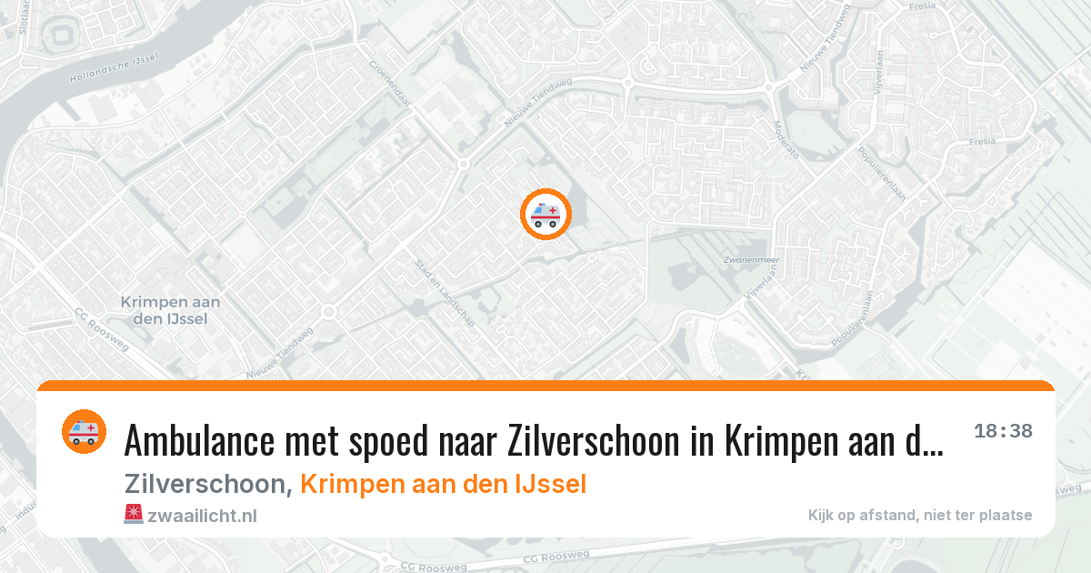Ambulance met spoed naar Zilverschoon in Krimpen aan den IJssel — 10 jul 2026