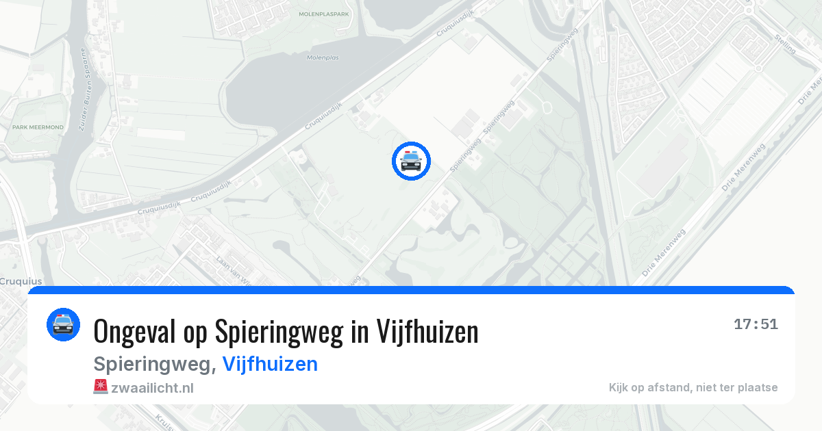 Ongeval op Spieringweg in Vijfhuizen — 5 apr 2026