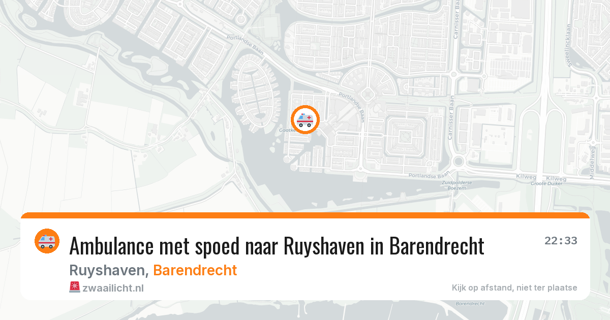 Ambulance met spoed naar Ruyshaven in Barendrecht — 15 jun 2026