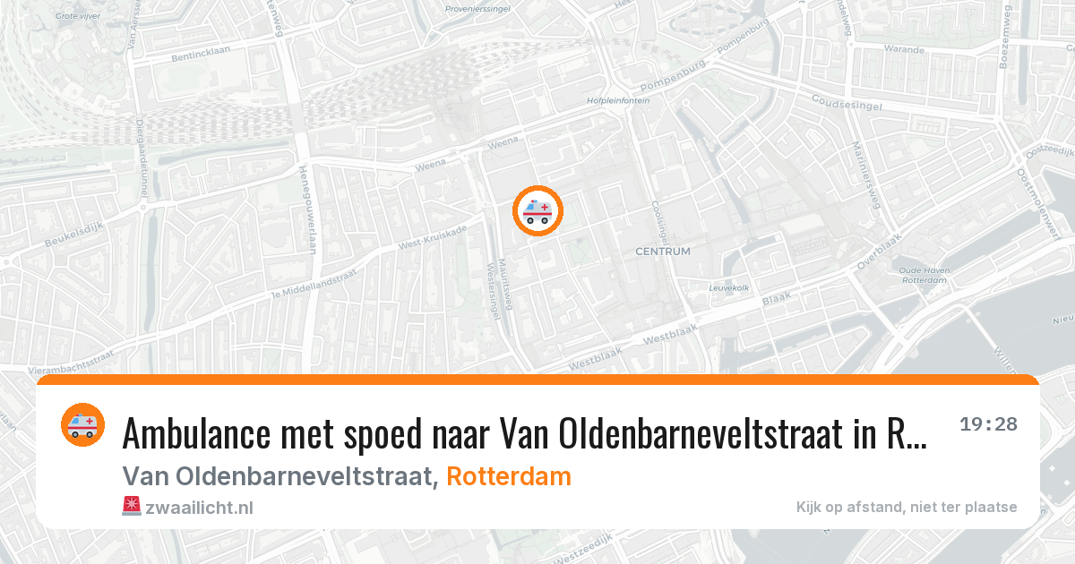 Ambulance met spoed naar Van Oldenbarneveltstraat in Rotterdam — 3 mei 2026