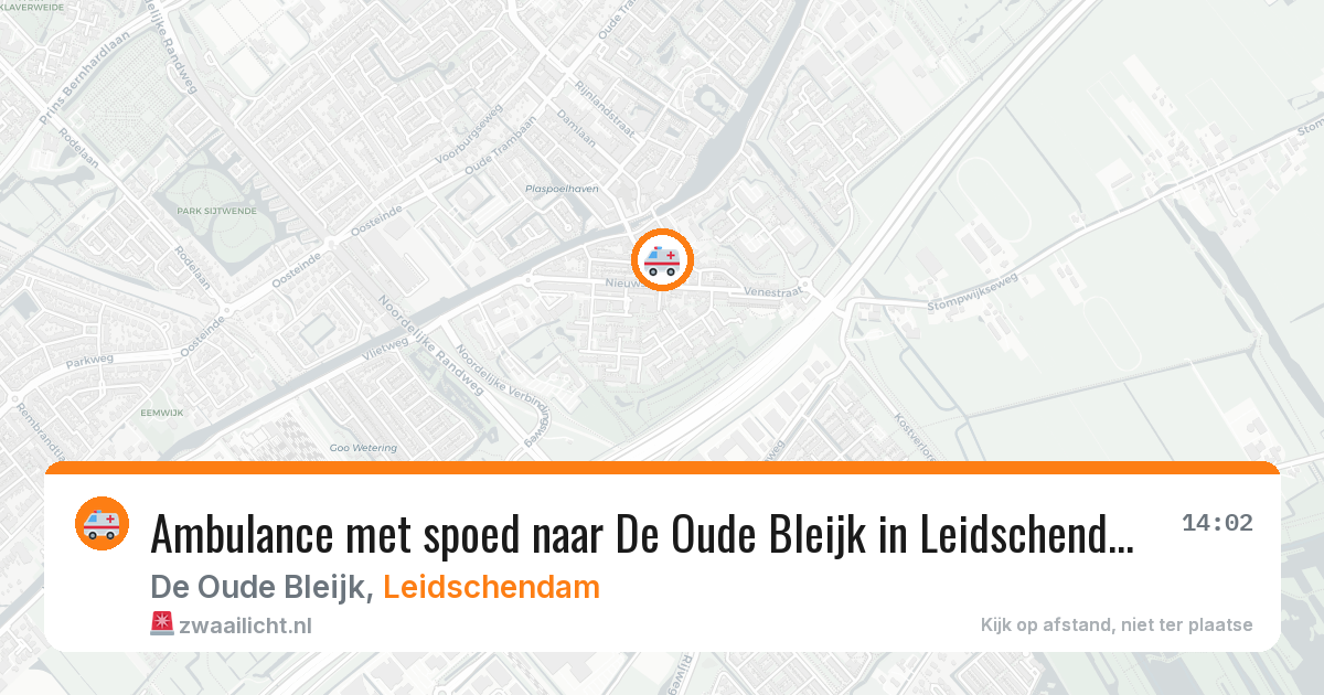 Ambulance met spoed naar De Oude Bleijk in Leidschendam — 23 apr 2026