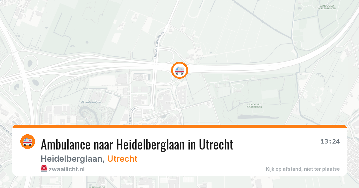 Ambulance naar Heidelberglaan in Utrecht — 17 mrt 2026