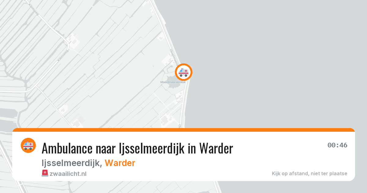 Ambulance naar Ijsselmeerdijk in Warder — 24 jul 2026