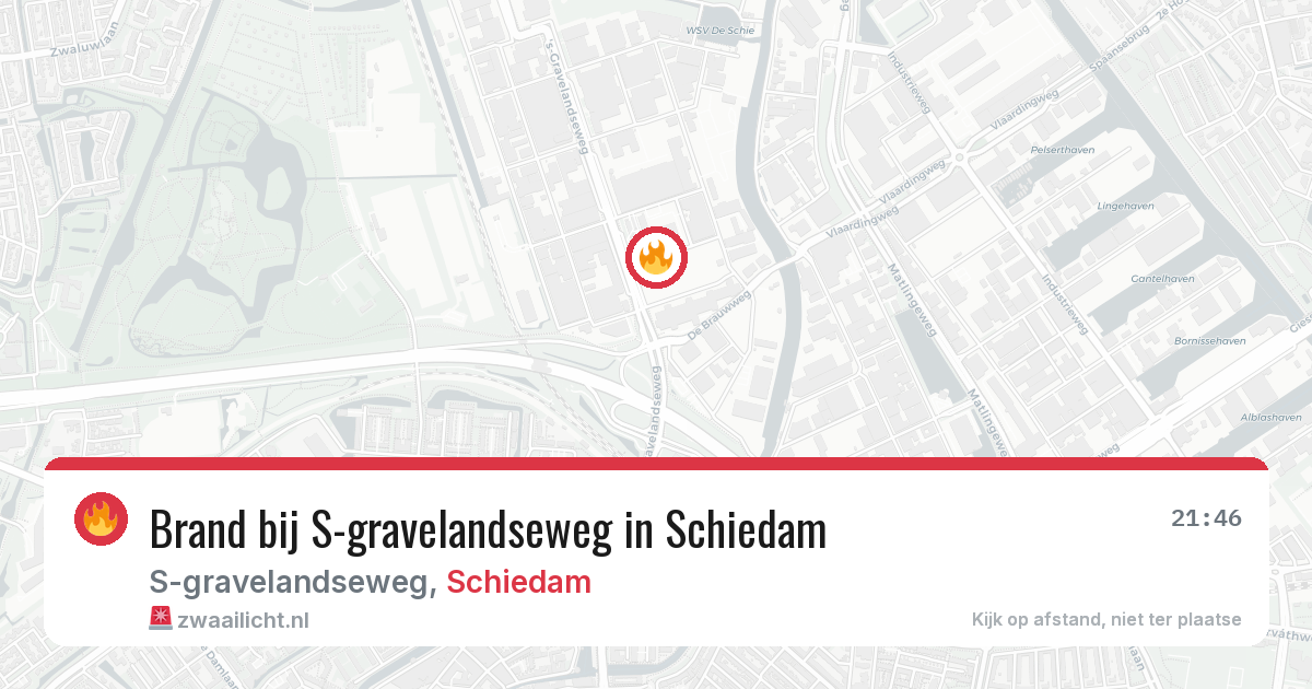 Brand bij S-gravelandseweg in Schiedam — 7 apr 2026