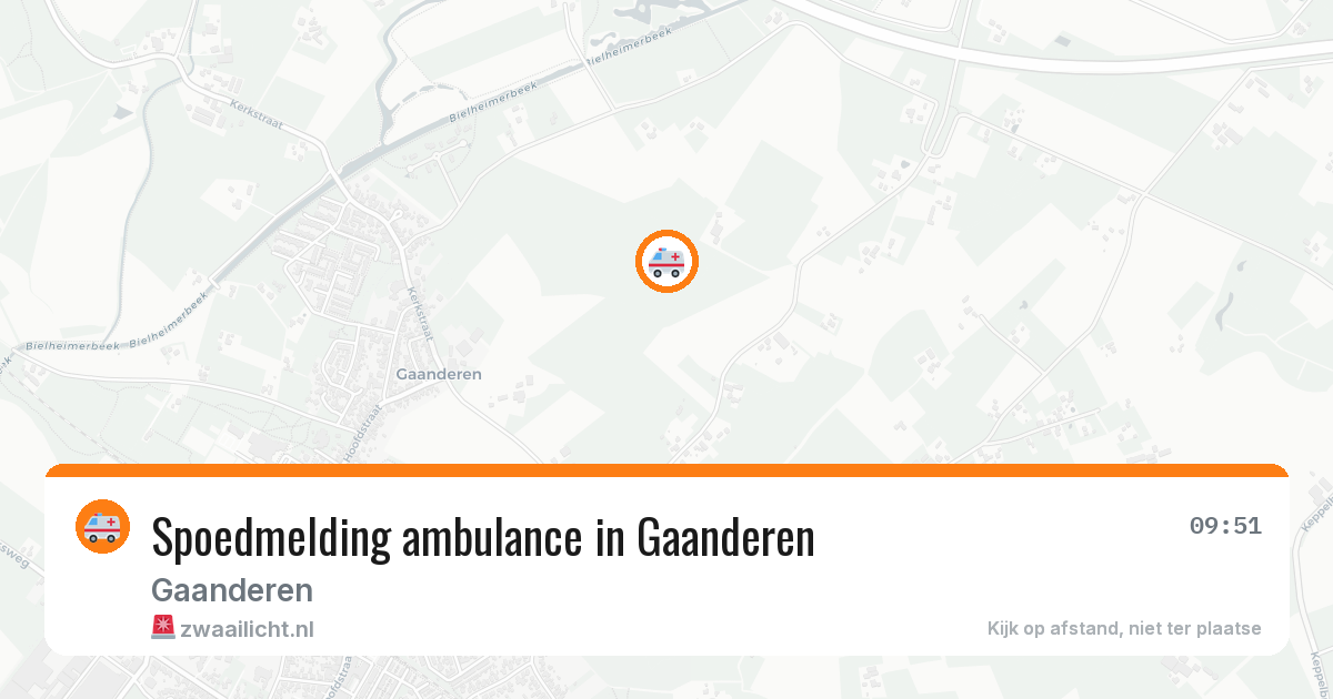 Spoedmelding ambulance in Gaanderen — 11 aug 2026