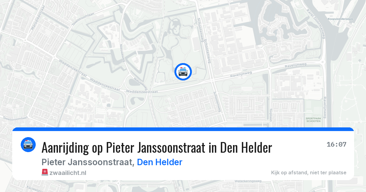 Aanrijding op Pieter Janssoonstraat in Den Helder — 28 mei 2026