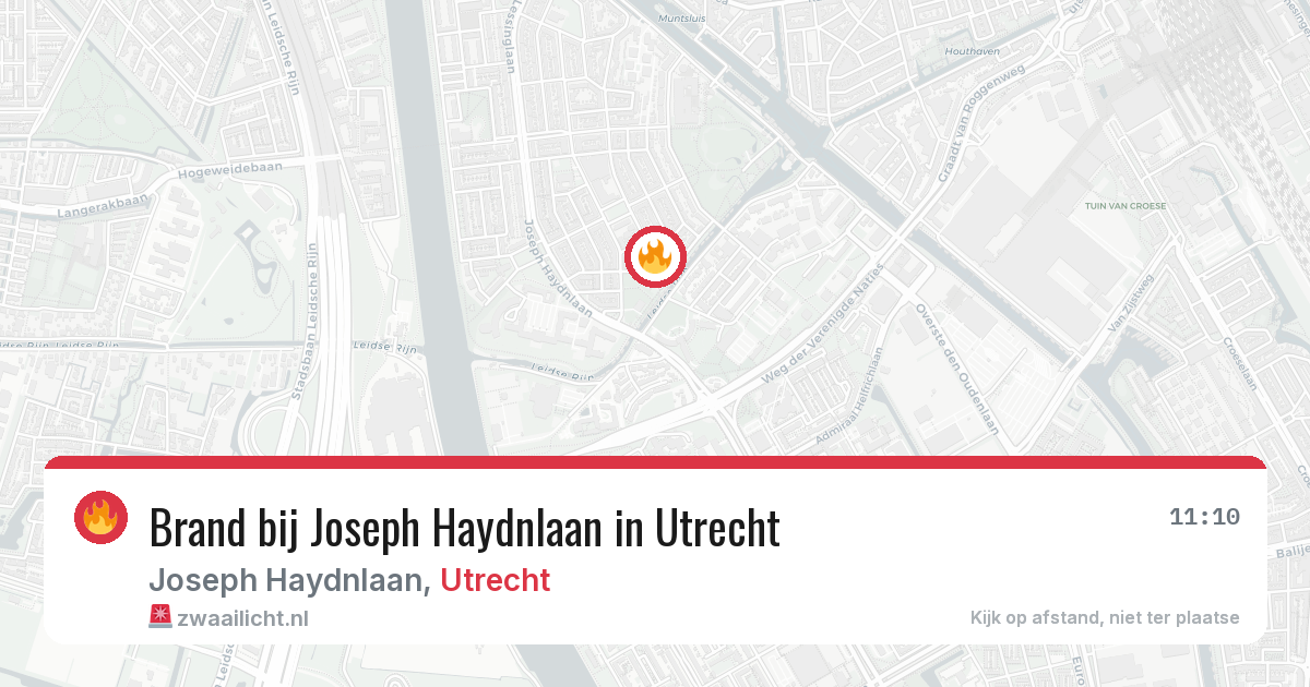 Brand bij Joseph Haydnlaan in Utrecht — 10 jun 2026