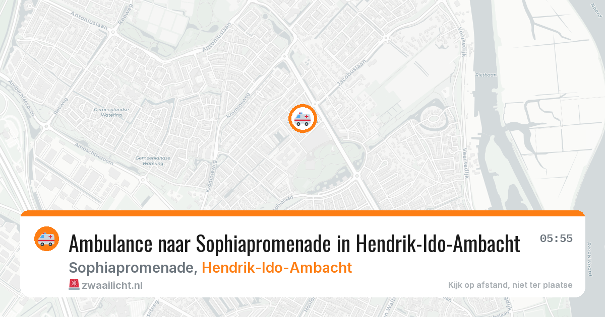 Ambulance naar Sophiapromenade in Hendrik-Ido-Ambacht — 11 aug 2026