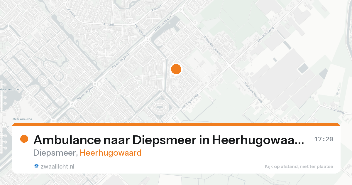 Ambulance naar Diepsmeer in Heerhugowaard — 17 aug 2026
