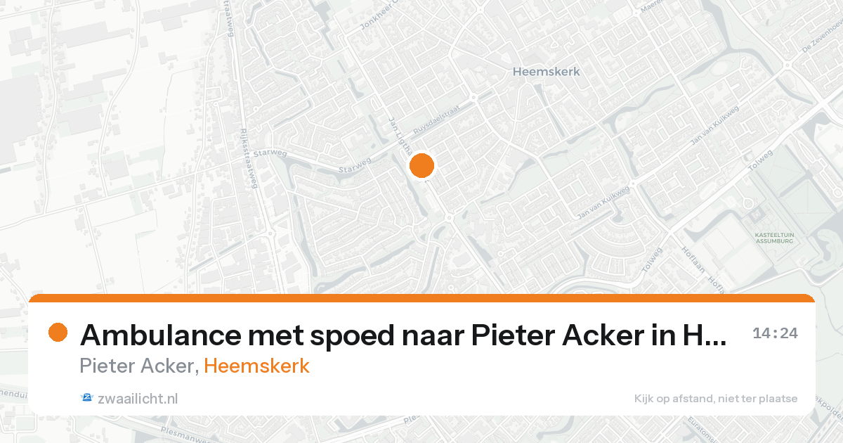 Ambulance met spoed naar Pieter Acker in Heemskerk — 30 jan 2026