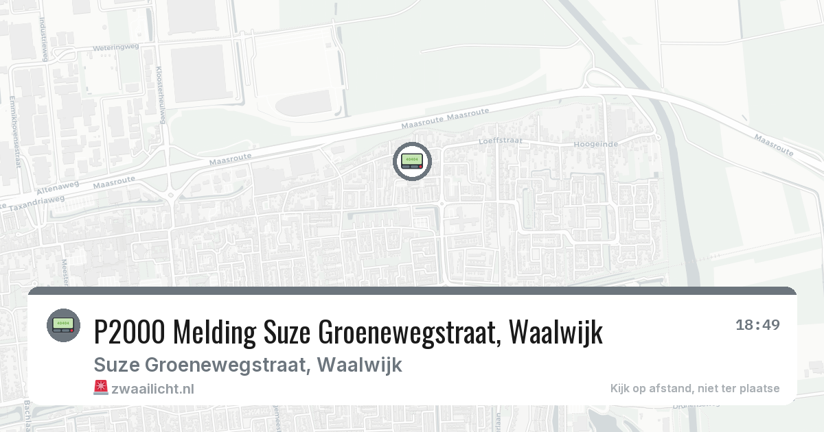 P2000 Melding Suze Groenewegstraat, Waalwijk — 11 mrt 2026