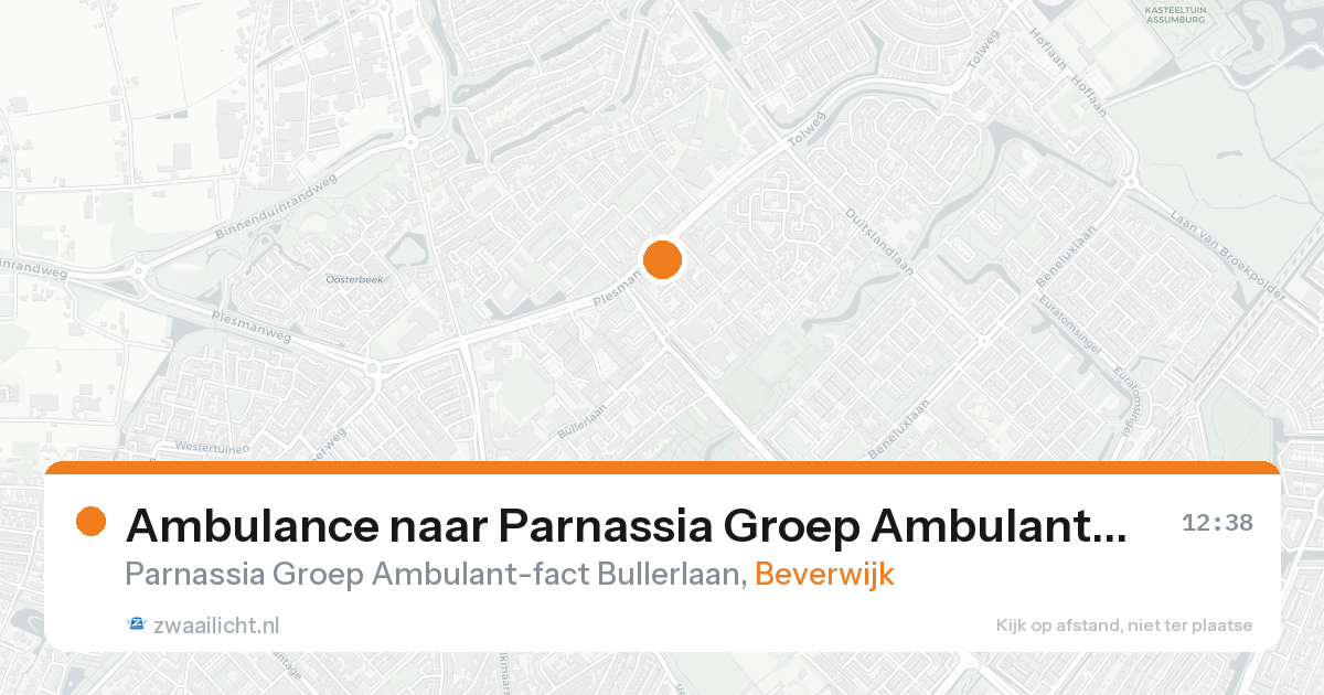 Ambulance naar Parnassia Groep Ambulant-fact Bullerlaan in Beverwijk — 5 jun 2026