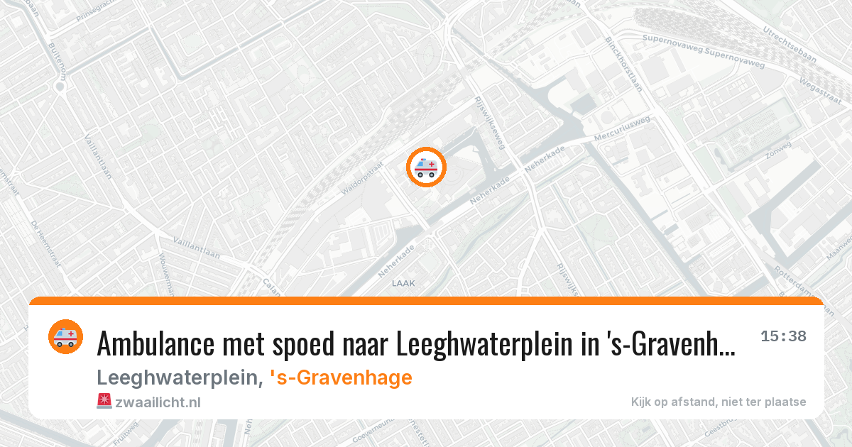 Ambulance met spoed naar Leeghwaterplein in 's-Gravenhage — 3 mei 2026