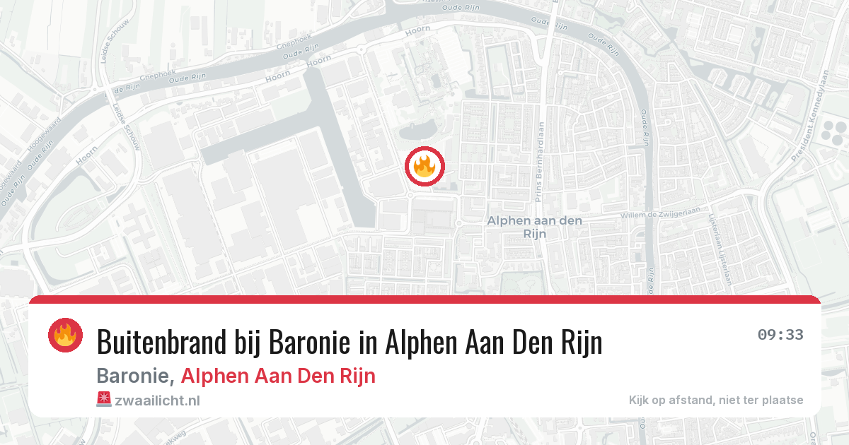 Buitenbrand bij Baronie in Alphen Aan Den Rijn — 1 aug 2026