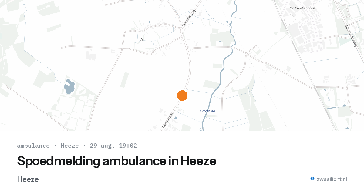 Spoedmelding ambulance in Heeze — 29 aug 2026