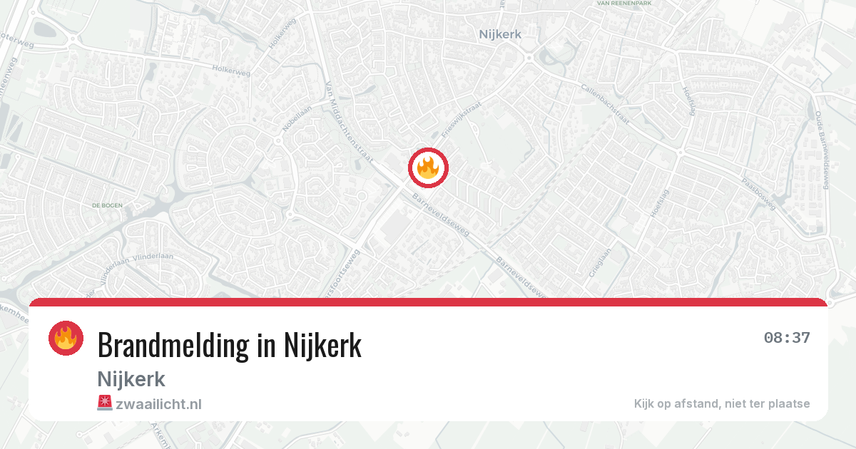Brandmelding in Nijkerk — 20 apr 2026