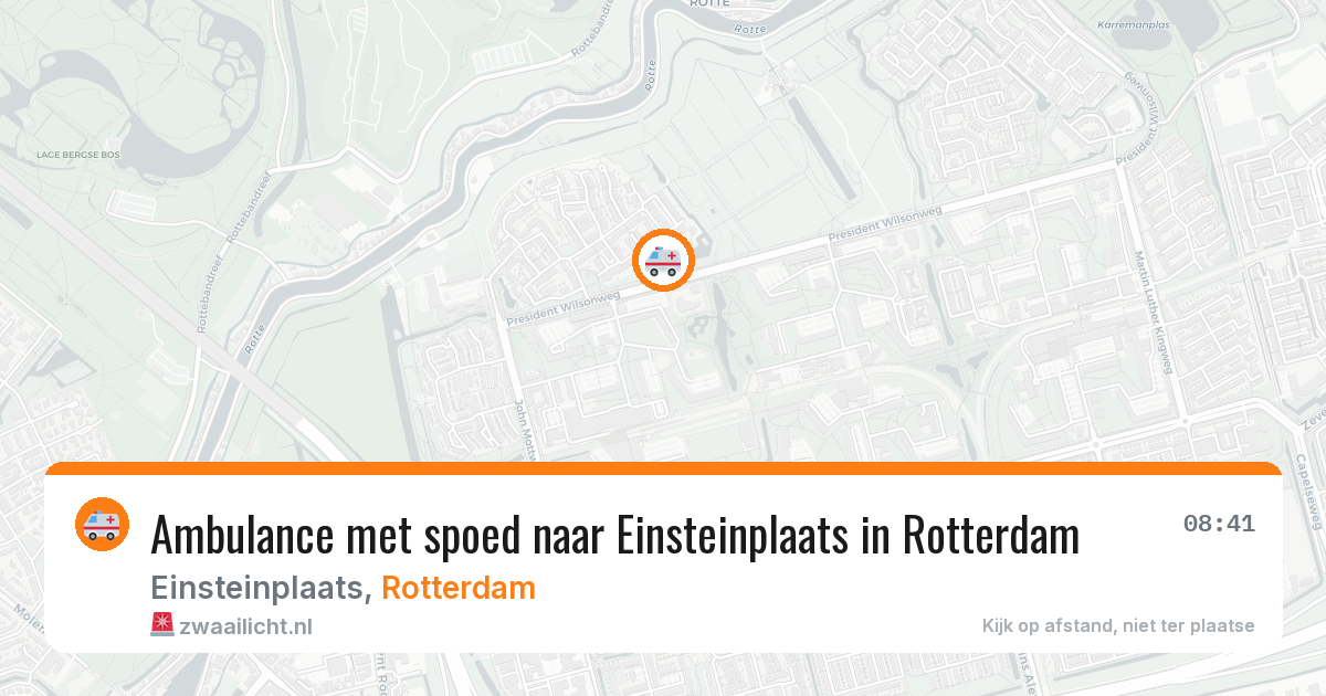 Ambulance met spoed naar Einsteinplaats in Rotterdam — 7 jul 2026