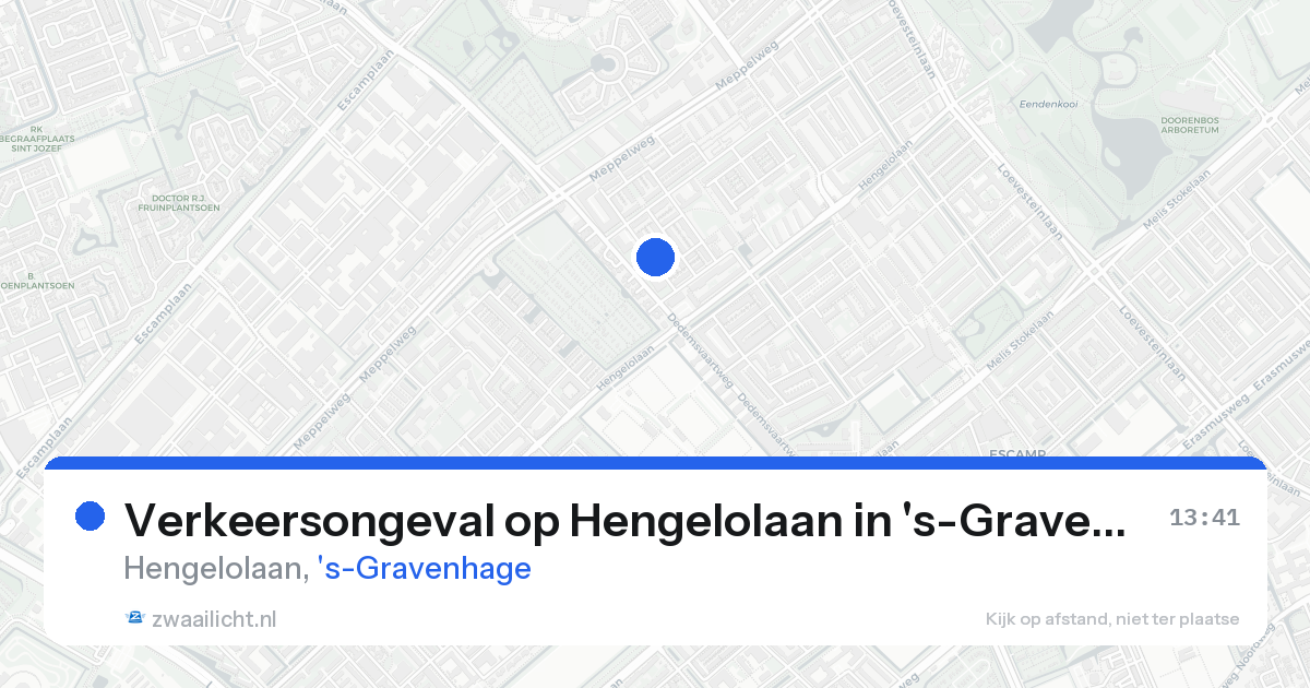 Verkeersongeval op Hengelolaan in 's-Gravenhage — 17 aug 2026