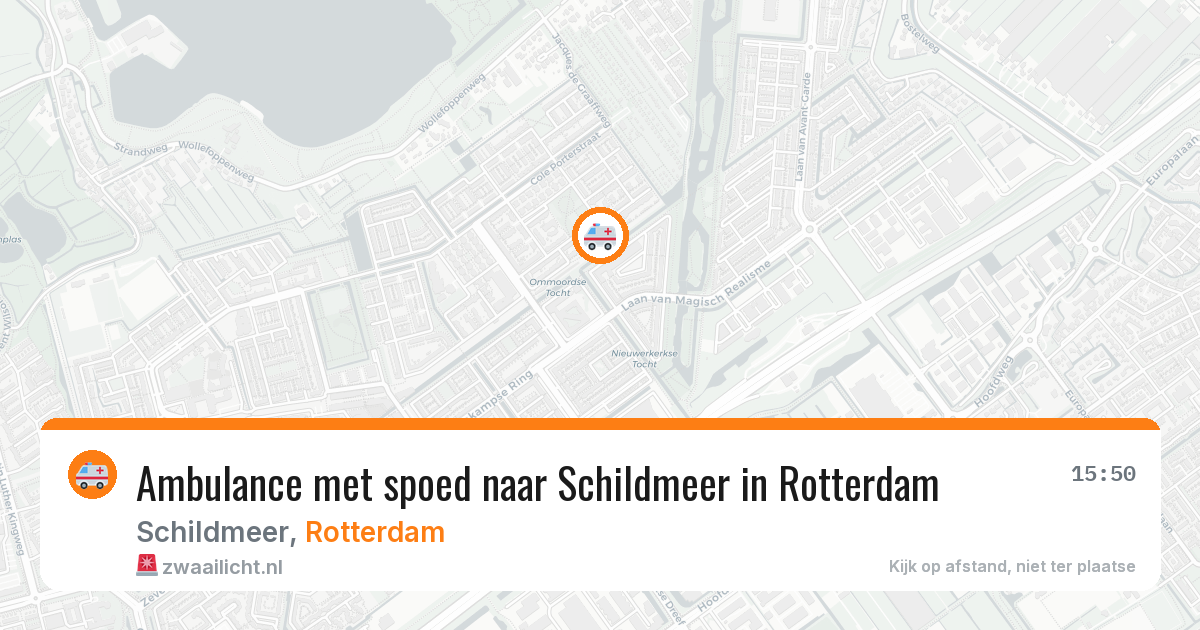 Ambulance met spoed naar Schildmeer in Rotterdam — 1 jul 2026