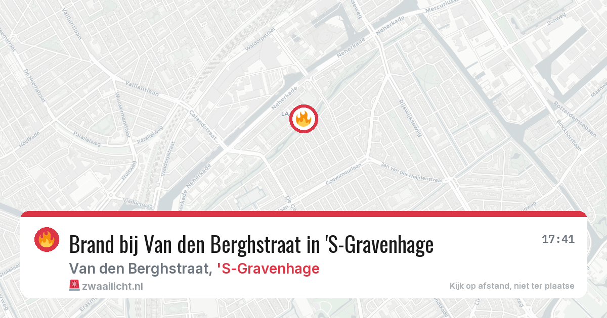 Brand bij Van den Berghstraat in 'S-Gravenhage — 4 aug 2026