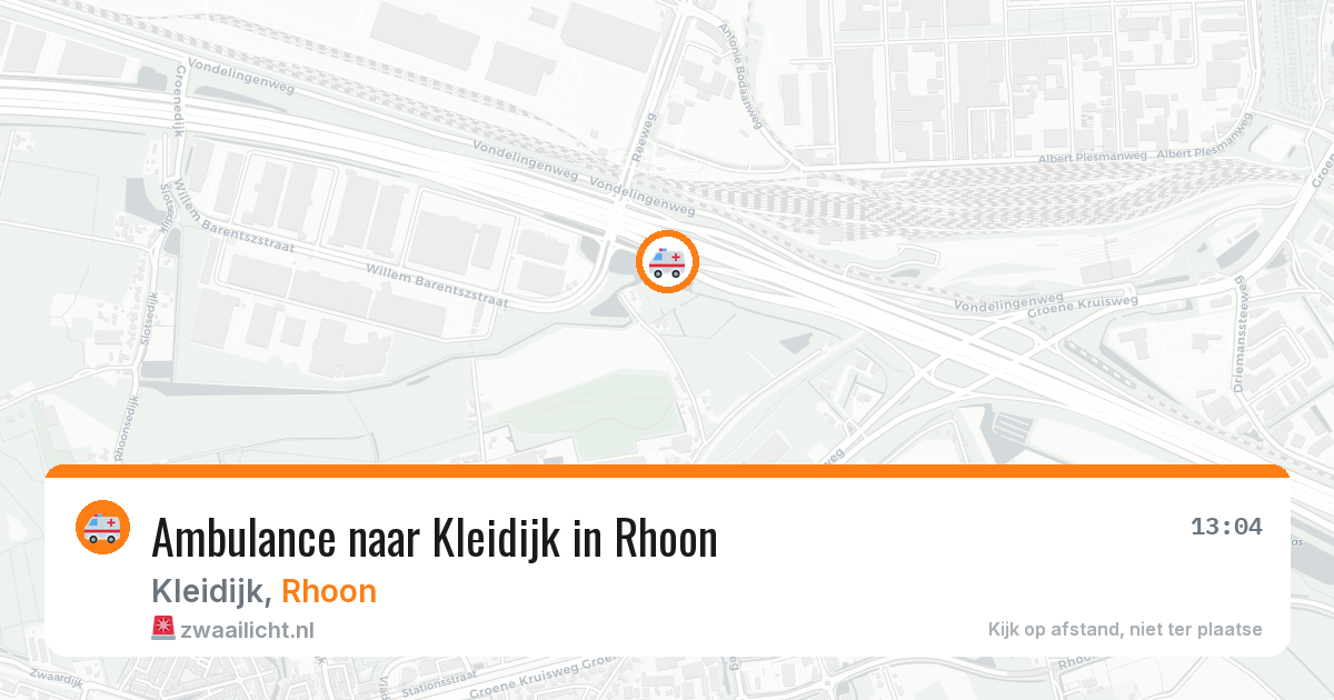 Ambulance naar Kleidijk in Rhoon — 4 apr 2026
