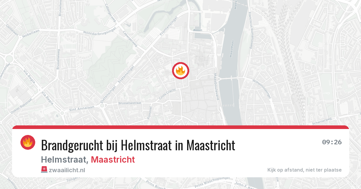 Brandgerucht bij Helmstraat in Maastricht — 19 mei 2026