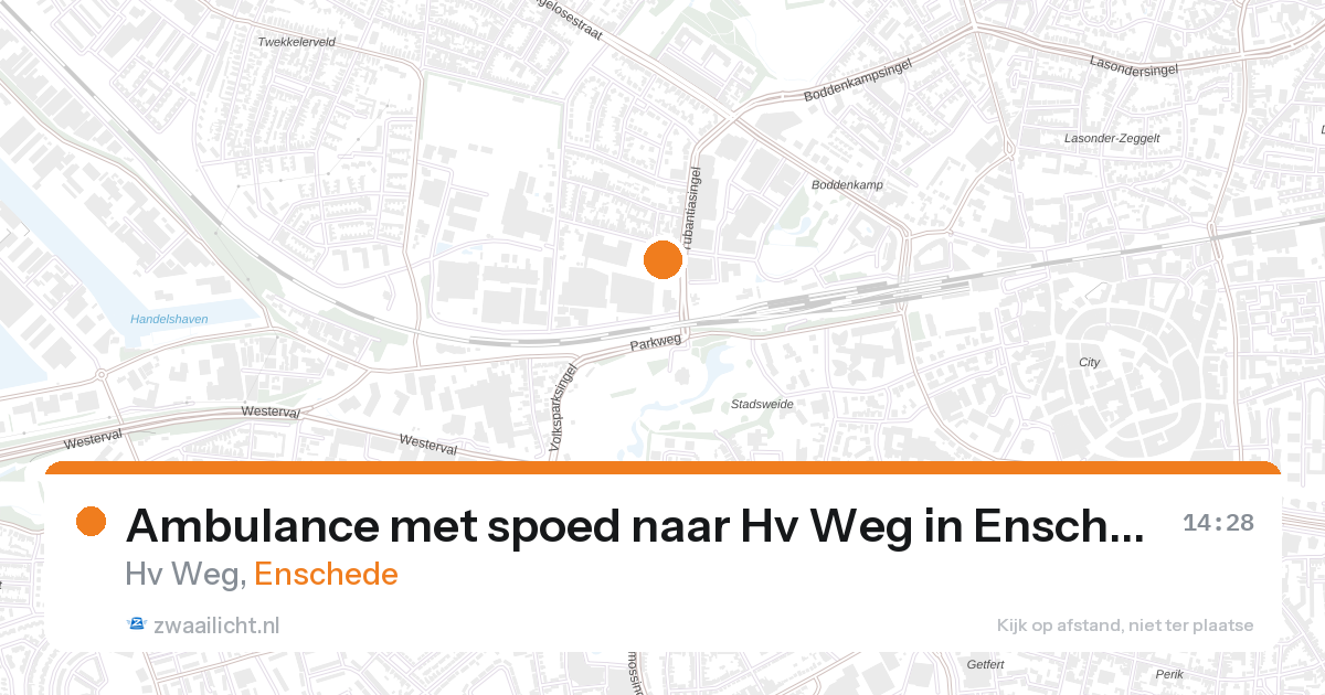 Ambulance met spoed naar Hv Weg in Enschede — 26 aug 2026