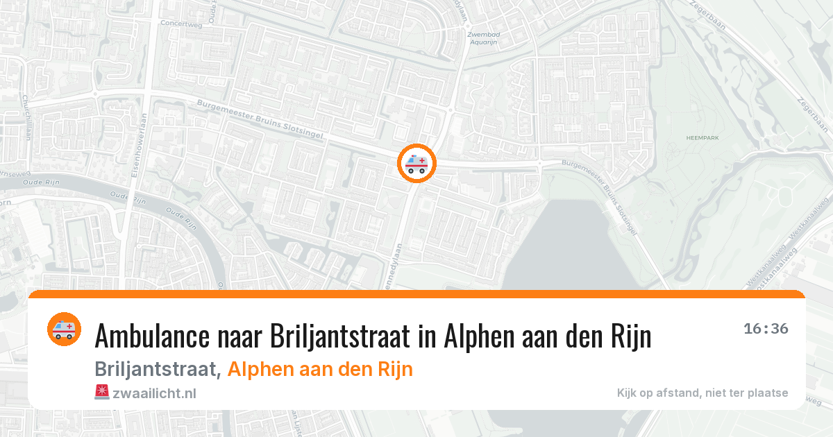 Ambulance naar Briljantstraat in Alphen aan den Rijn — 13 aug 2026