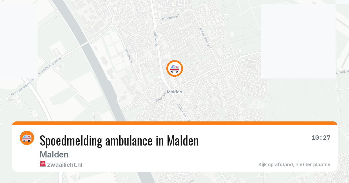 Spoedmelding ambulance in Malden — 31 mrt 2026