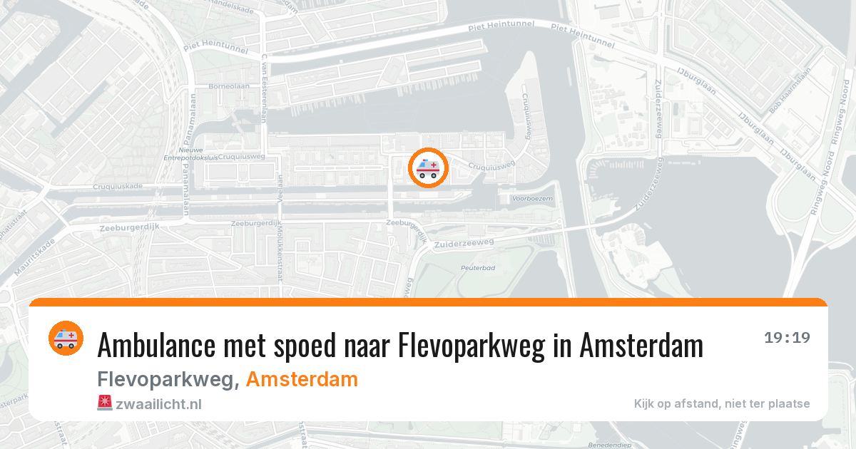 Ambulance met spoed naar Flevoparkweg in Amsterdam — 2 jul 2026
