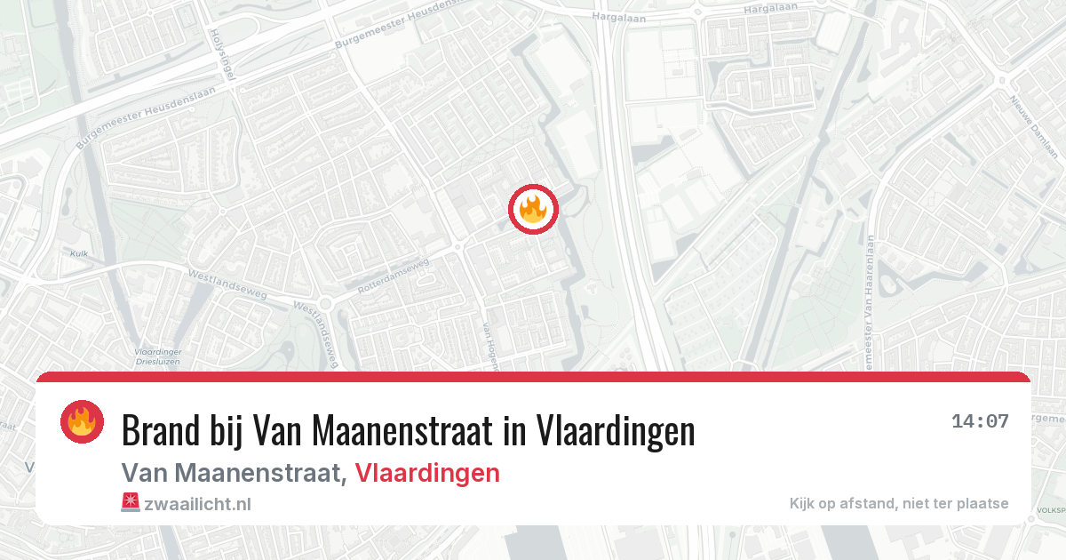 Brand bij Van Maanenstraat in Vlaardingen — 30 mei 2026