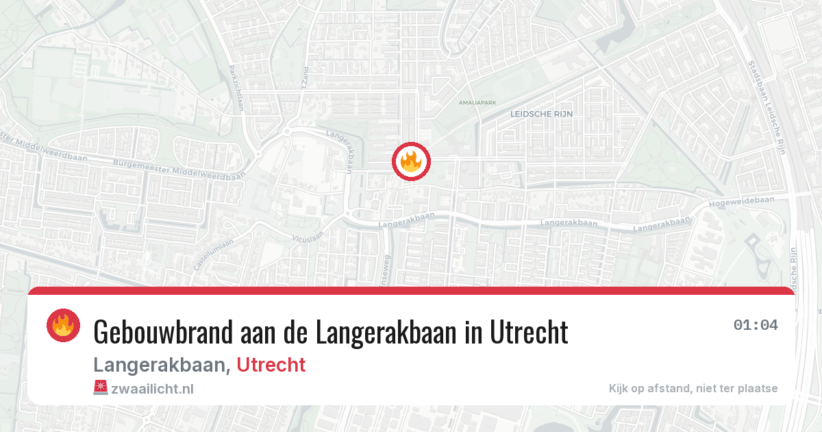 Gebouwbrand aan de Langerakbaan in Utrecht — 30 mei 2026