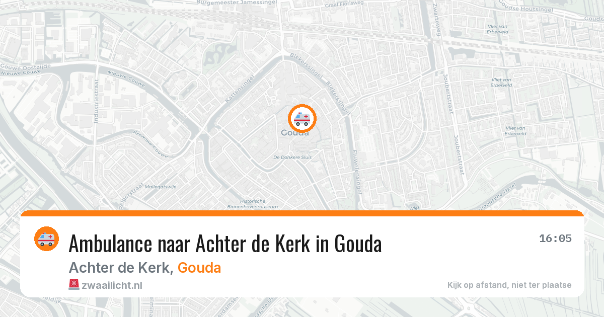 Ambulance naar Achter de Kerk in Gouda — 17 jun 2026