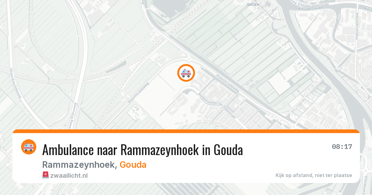 Ambulance naar Rammazeynhoek in Gouda — 5 aug 2026