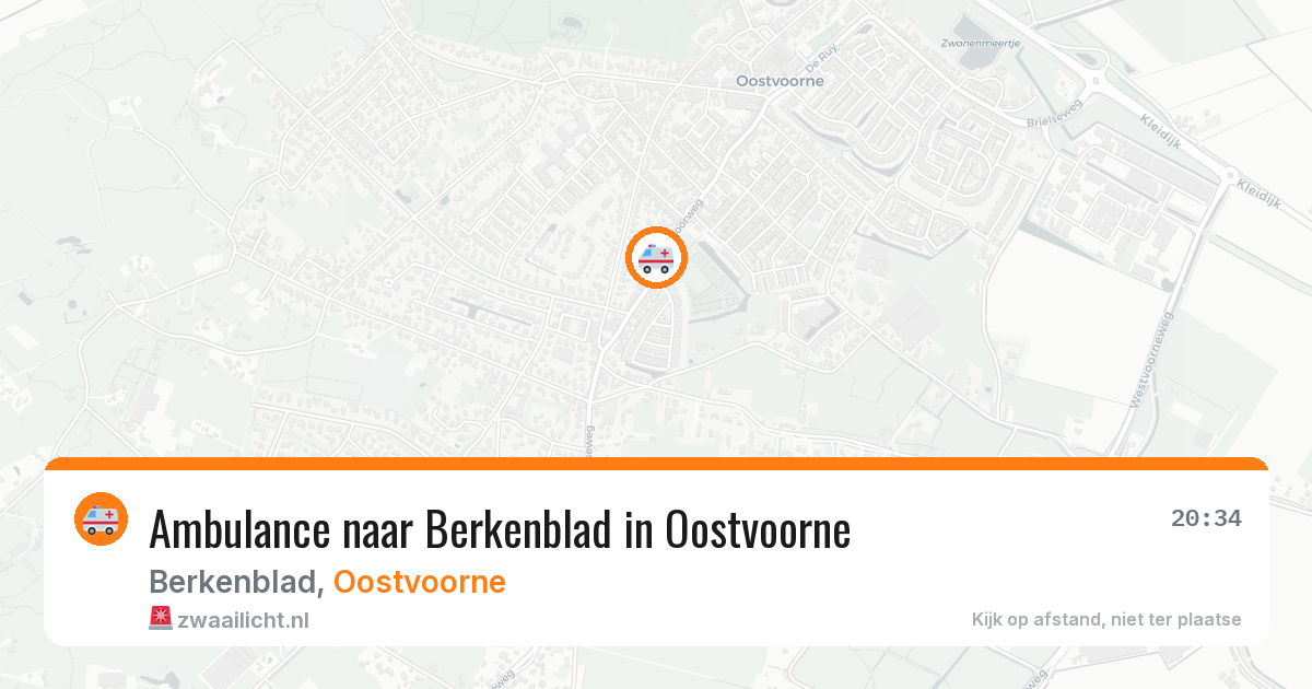 Ambulance naar Berkenblad in Oostvoorne — 26 mrt 2026
