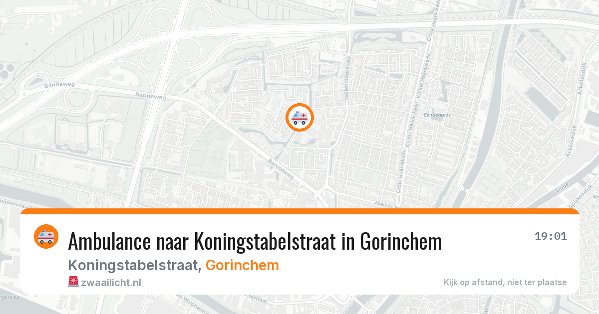 Ambulance naar Koningstabelstraat in Gorinchem — 24 jun 2026