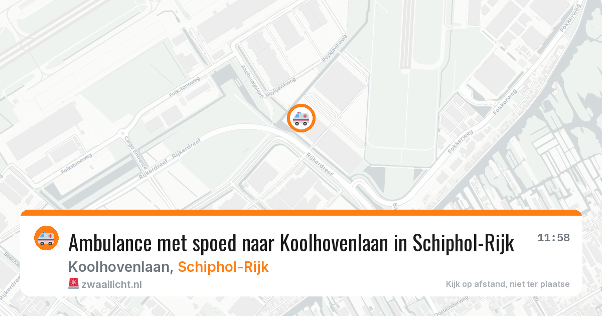 Ambulance met spoed naar Koolhovenlaan in Schiphol-Rijk — 4 jun 2026