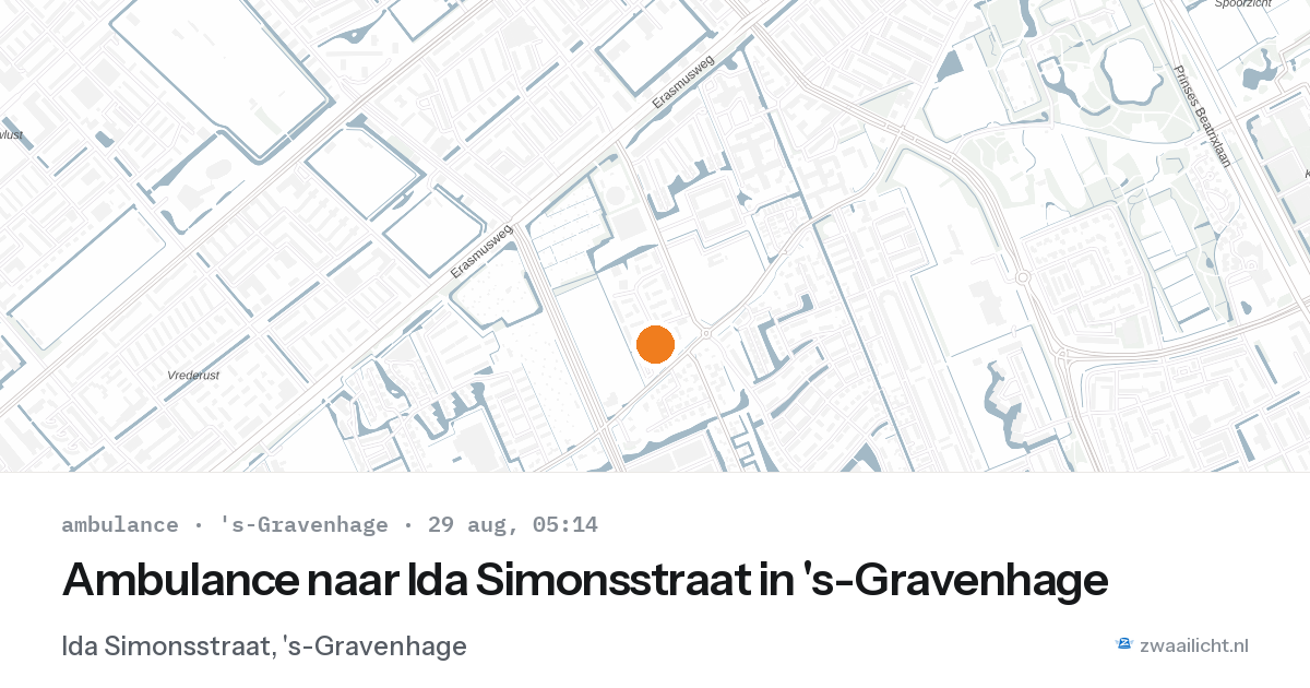 Ambulance naar Ida Simonsstraat in 's-Gravenhage — 29 aug 2026