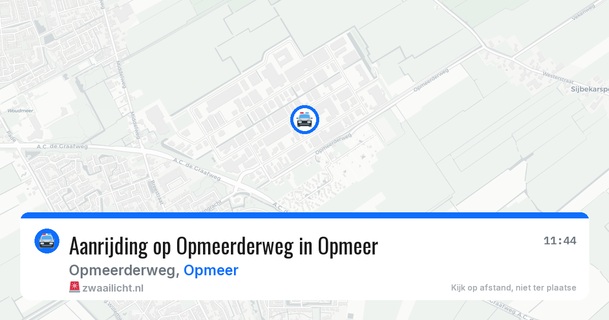 Aanrijding op Opmeerderweg in Opmeer — 9 aug 2026