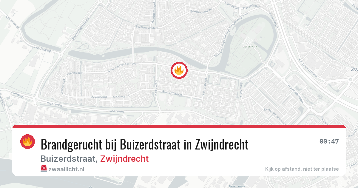 Brandgerucht bij Buizerdstraat in Zwijndrecht — 25 jun 2026