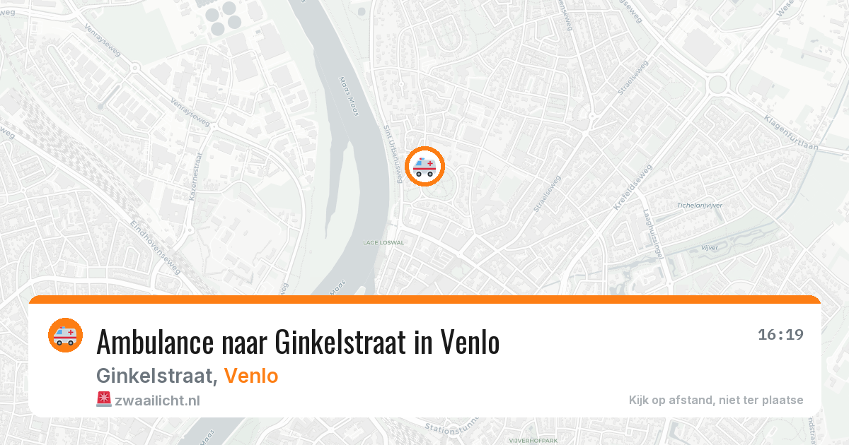 Ambulance naar Ginkelstraat in Venlo — 8 aug 2026