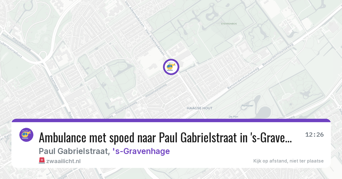 Ambulance met spoed naar Paul Gabrielstraat in 's-Gravenhage — 3 apr 2026