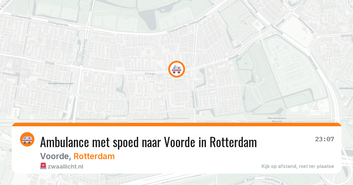 Ambulance met spoed naar Voorde in Rotterdam — 3 aug 2026