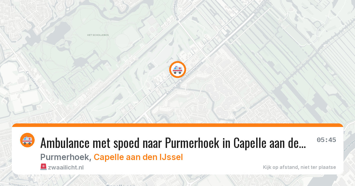 Ambulance met spoed naar Purmerhoek in Capelle aan den IJssel — 11 aug 2026