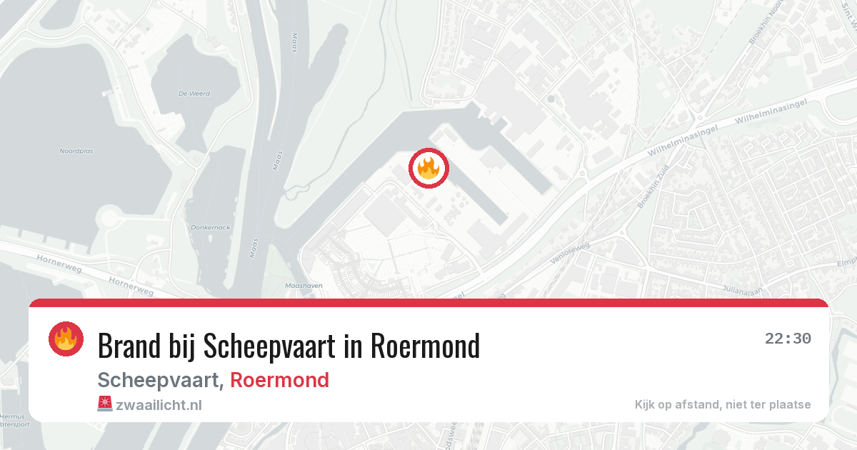 Brand bij Scheepvaart in Roermond — 26 jun 2026