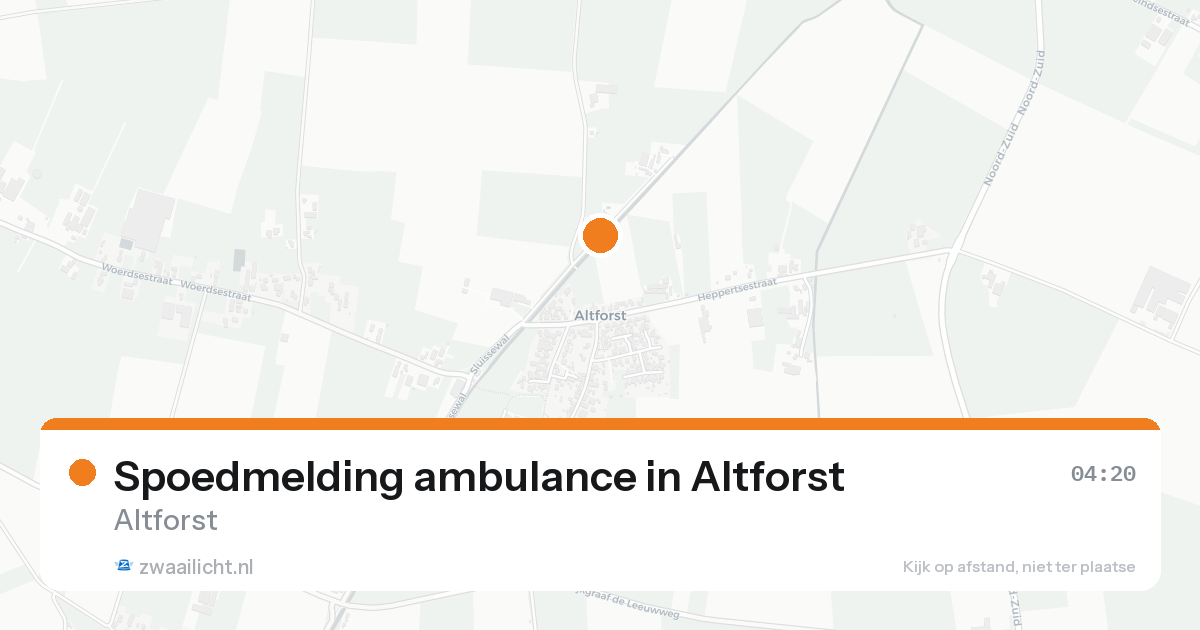 Spoedmelding ambulance in Altforst — 6 aug 2026