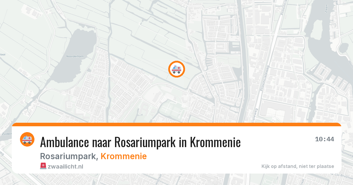 Ambulance naar Rosariumpark in Krommenie — 6 apr 2026